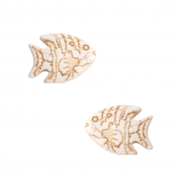 CONTAS PEIXE EM RESINA - 2 FIOS - 17 POR FIO 