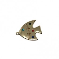 Pingente Peixe Dourado - 3,0 x 3,0 cm - Unidade