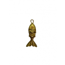 PINGENTE SARDINHA ARTICULADA LATÃO BRUTO 2.50 CM 