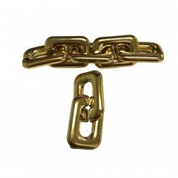  *BLACK FRIDAY* ELO ACRILICO METALIZADO OURO  - FIO COM 20 ELOS 