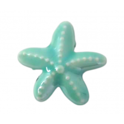 ESTRELA EM PORCELANA TURQUEZA