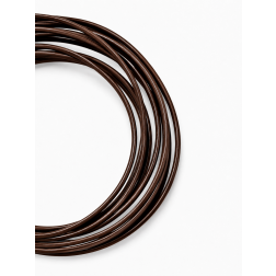 FIO DE COURO PU MARROM 2 MM - 90 METROS 