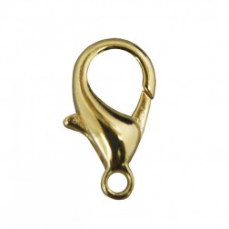 FECHO LAGOSTA 23MM - OURO FLASH LIGHT PACOTE COM 50 PEÇAS