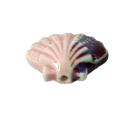 CONCHA ROSA EM PORCELANA