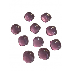 PINGENTE DE RESINA ROXO- UNIDADE