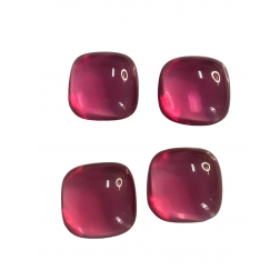 PINGENTE DE RESINA QUADRADO ROSA- UNIDADE