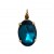 Pingente Pedra Resina - Com Strass - 13X24 MM - Blue Zircon